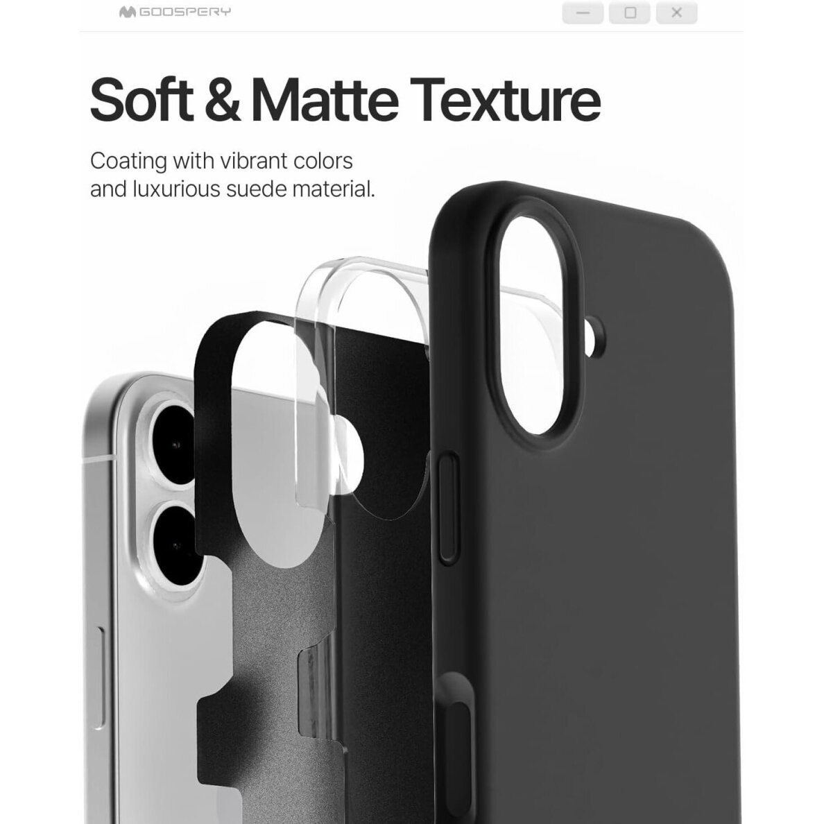 iPhone 16 Pro Max Mercury LSR Soft dėklas – juodas 1