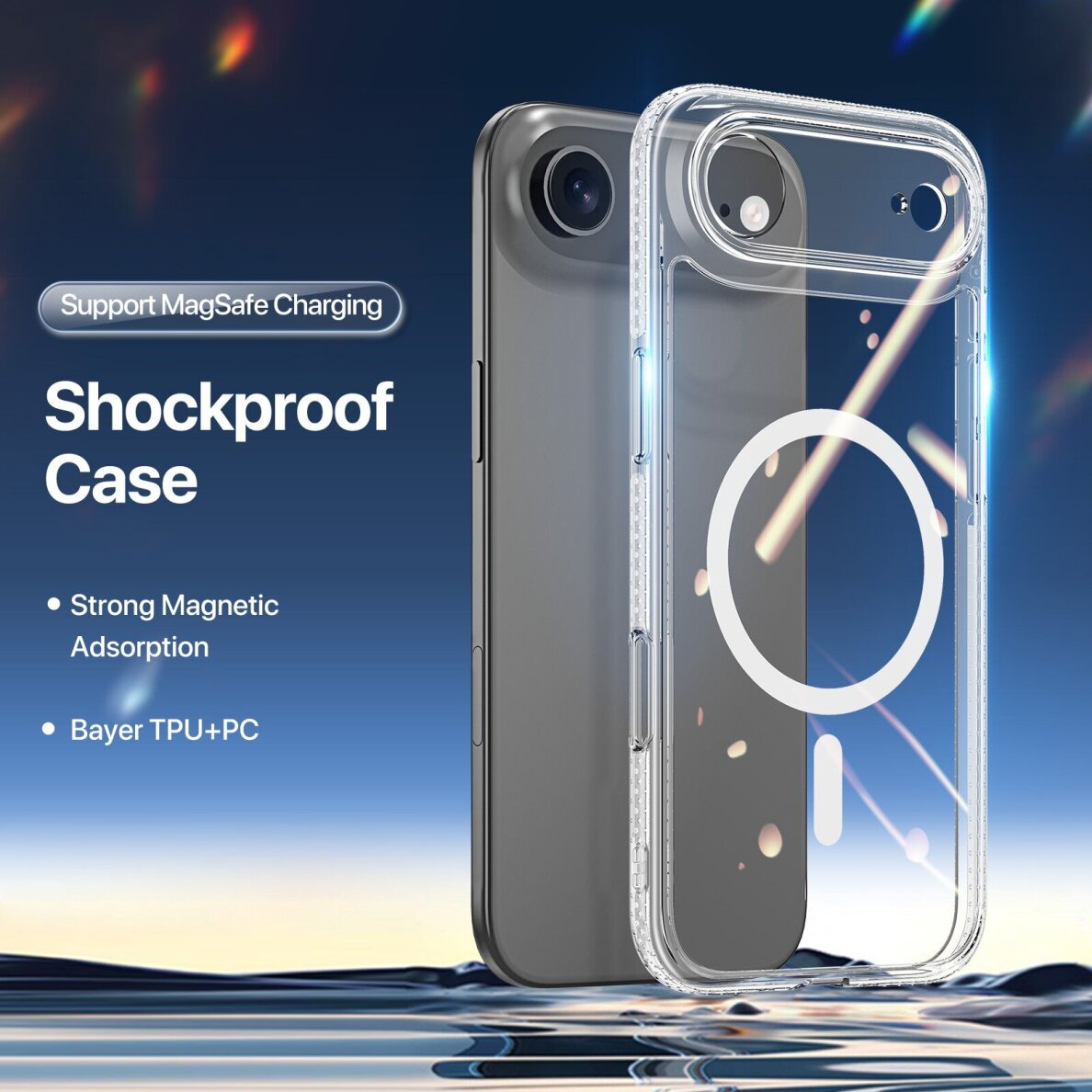 iPhone 17 Air Dux Ducis Clin MagSafe dėklas – skaidrus 3 iPhone 17 Air Dux Ducis Clin MagSafe dėklas – skaidrus 3