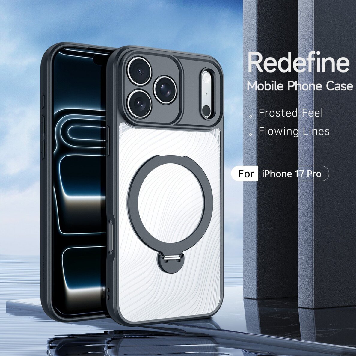 iPhone 17 Pro Dux Ducis Aimo Magnetic Stand dėklas 2 iPhone 17 Pro Dux Ducis Aimo Magnetic Stand dėklas 2