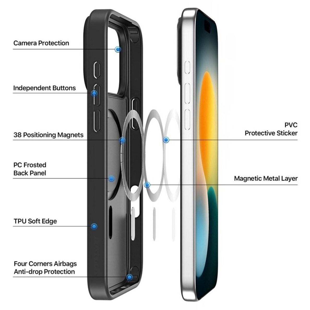 iPhone 17 Pro Dux Ducis Yind dėklas – juodas 1