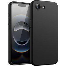 iPhone 16e – Liquid Silicone 1.5mm dėklas - Juodas