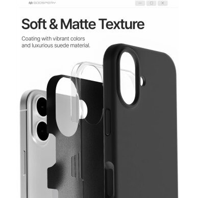 iPhone 16 Pro Max Mercury LSR Soft dėklas – juodas 1