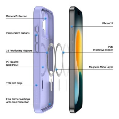 iPhone 17 Dux Ducis Yind dėklas – violetinis 1 iPhone 17 Dux Ducis Yind dėklas – violetinis 1