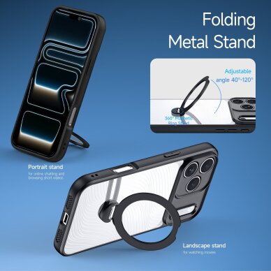 iPhone 17 Pro Max Dux Ducis Aimo Magnetic Stand dėklas 1