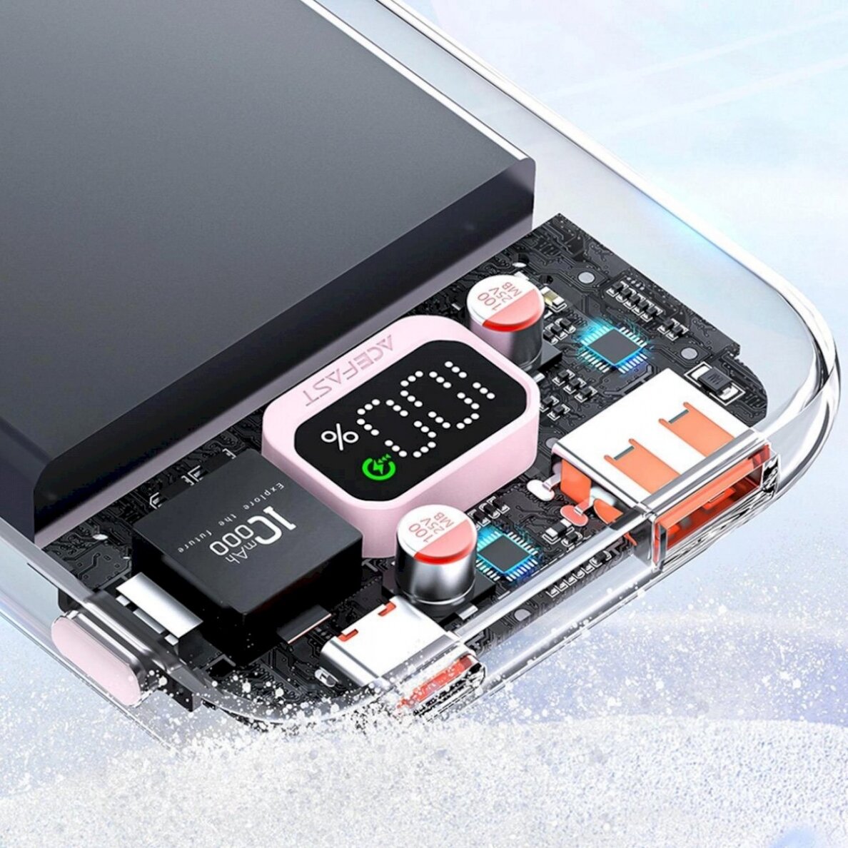 Išorinė baterija Acefast išorinė baterija (powerbank) 10000mAh Sparkling Series fast charging 30W pilkos spalvos (M1) 13 Išorinė baterija Acefast išorinė baterija (powerbank) 10000mAh Sparkling Series fast charging 30W pilkos spalvos (M1) 13