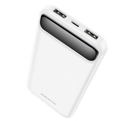 Išorinė baterija Power Bank Borofone BJ14 Type-C microUSB 2*USB (2A) 10000mAh balta 2