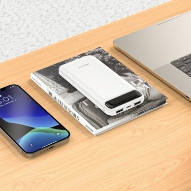 Išorinė baterija Power Bank Borofone BJ14 Type-C microUSB 2*USB (2A) 10000mAh balta 3