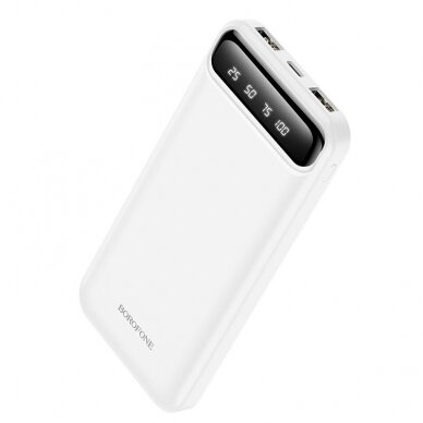 Išorinė baterija Power Bank Borofone BJ14 Type-C microUSB 2*USB (2A) 10000mAh balta 1