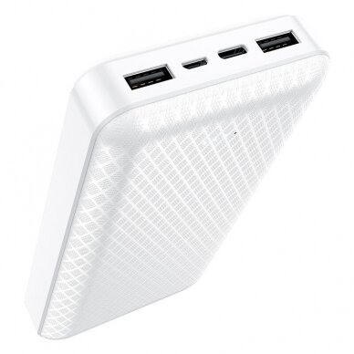 Išorinė baterija Power Bank Borofone BJ3A Type-C microUSB 2*USB (2A) 20000mAh balta 2