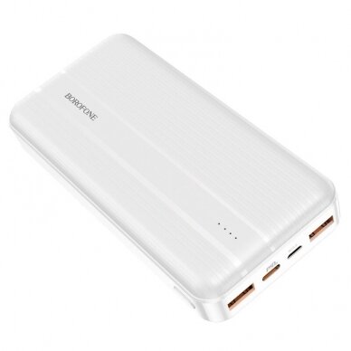 Išorinė baterija Power Bank Borofone BJ9A Type-C PD+Quick Charge 3.0 (3A) 20000mAh balta 1
