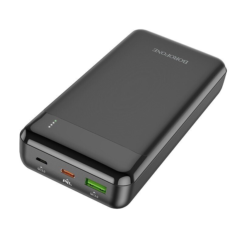 Išorinė baterija Power Bank Borofone BJ19A Type-C PD 20W+Quick Charge 3.0 20000mAh juoda 3 Išorinė baterija Power Bank Borofone BJ19A Type-C PD 20W+Quick Charge 3.0 20000mAh juoda 3