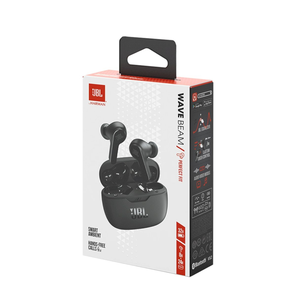 JBL Wave Beam belaidės in-ear ausinės Bluetooth 5.2 IP54 IPX2 – juodos 8 JBL Wave Beam belaidės in-ear ausinės Bluetooth 5.2 IP54 IPX2 – juodos 8