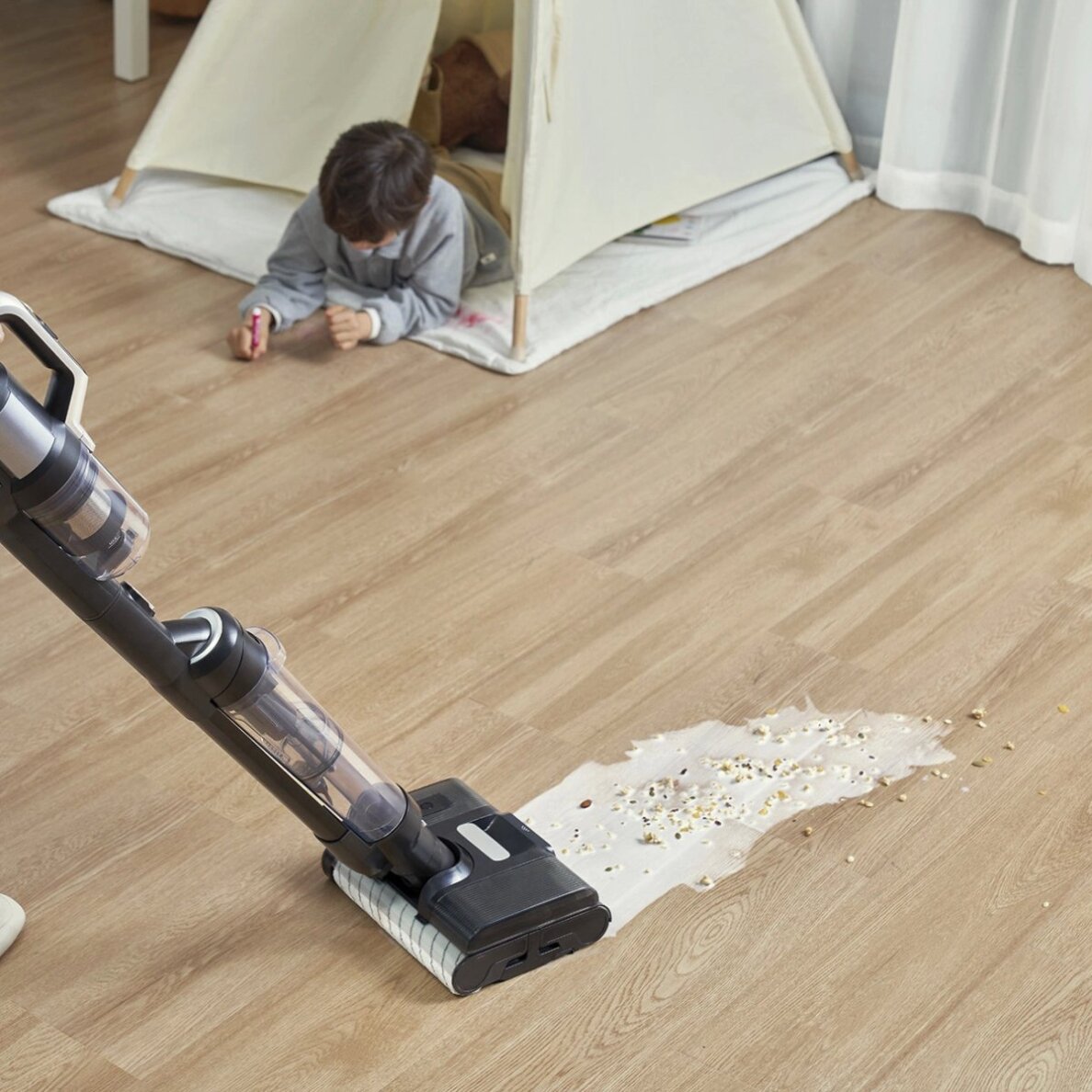 Belaidis dulkių siurblys ir plovimo įrenginys JIMMY PW11 10