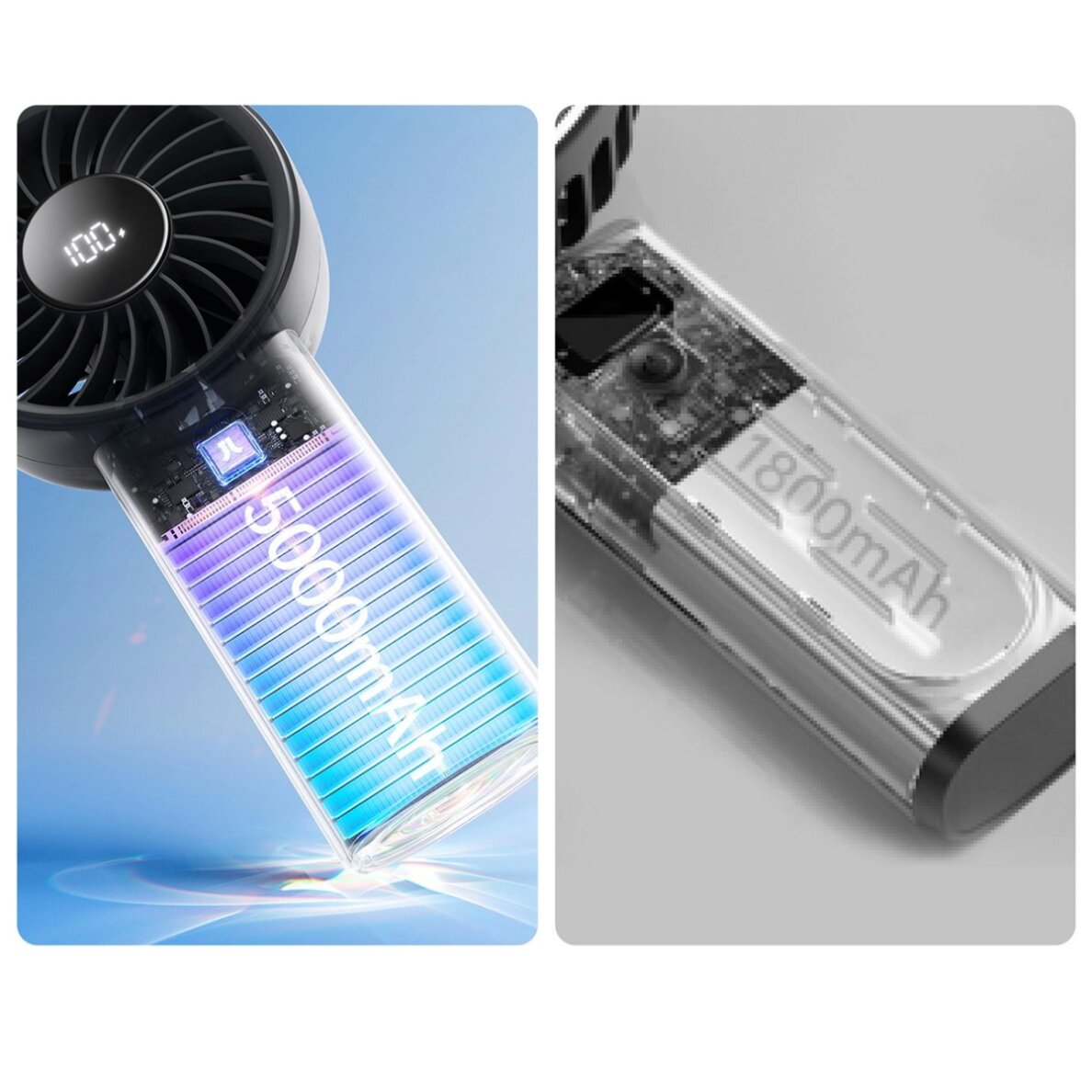 Rankinis ventiliatorius Jisulife Life4 3600mAh nešiojamas USB – juodas 11 Rankinis ventiliatorius Jisulife Life4 3600mAh nešiojamas USB – juodas 11