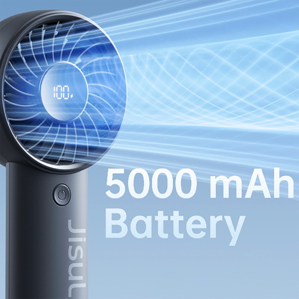 Rankinis ventiliatorius Jisulife Life4 5000mAh nešiojamas USB – juodas 5