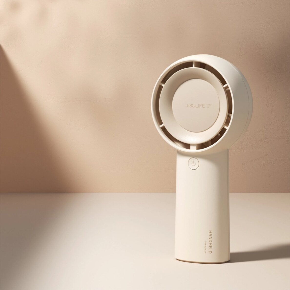 Rankinis ventiliatorius Jisulife Life5 Plus 4000mAh nešiojamas USB – smėlio spalvos 4