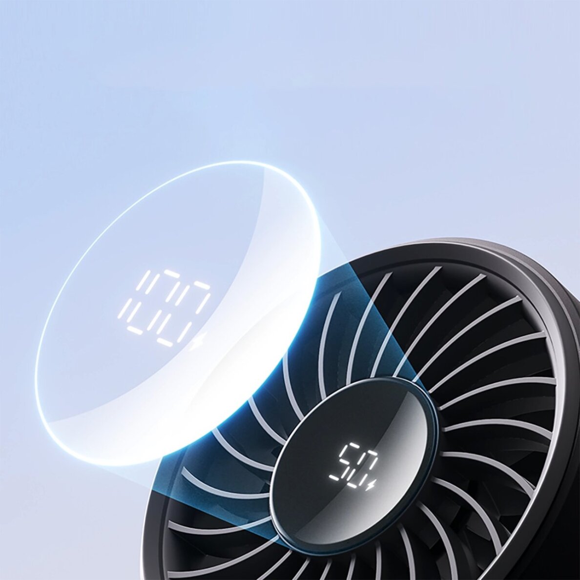 Rankinis ventiliatorius Jisulife Life7 3600mAh nešiojamas USB – juodas 4 Rankinis ventiliatorius Jisulife Life7 3600mAh nešiojamas USB – juodas 4