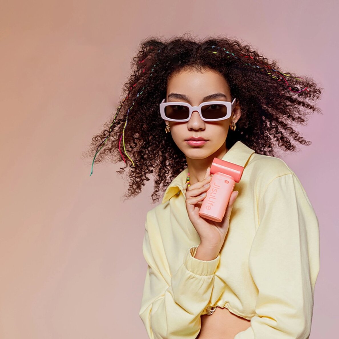 Rankinis ventiliatorius Jisulife Life9 5000mAh nešiojamas USB – rožinis 6 Rankinis ventiliatorius Jisulife Life9 5000mAh nešiojamas USB – rožinis 6