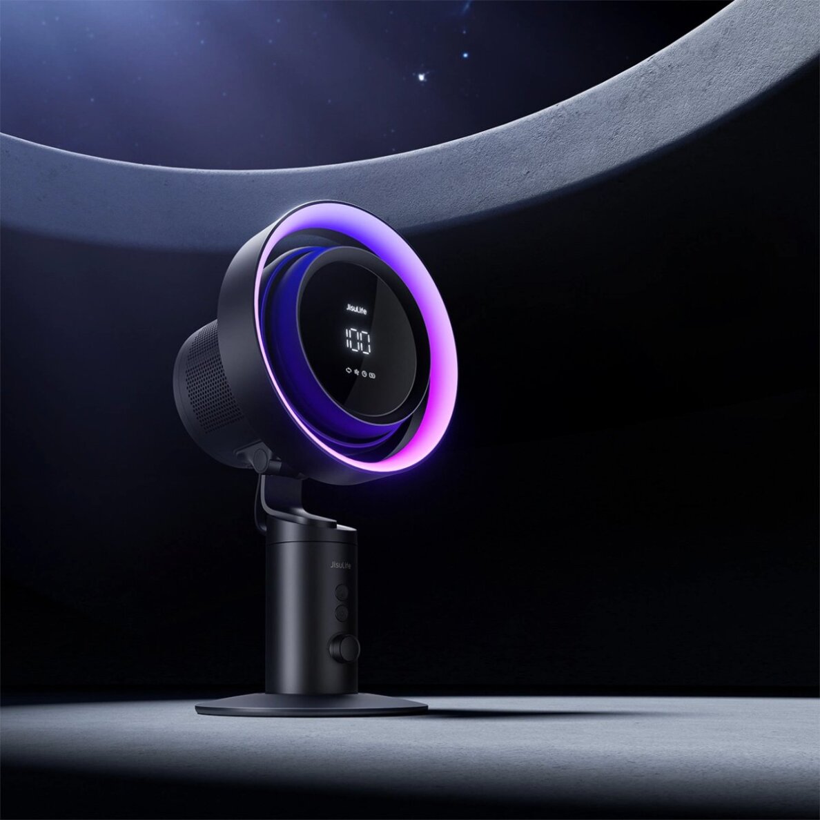Stalinis ventiliatorius Jisulife Pro3 10000mAh Turbo su filtru – tamsiai pilkas 16