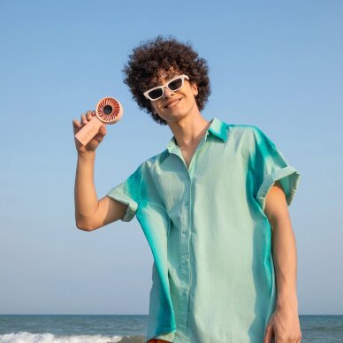 Rankinis ventiliatorius Jisulife Life4 3600mAh nešiojamas USB – rožinis 10 Rankinis ventiliatorius Jisulife Life4 3600mAh nešiojamas USB – rožinis 10