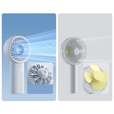 Rankinis ventiliatorius Jisulife Life4 5000mAh nešiojamas USB – pilkas 6