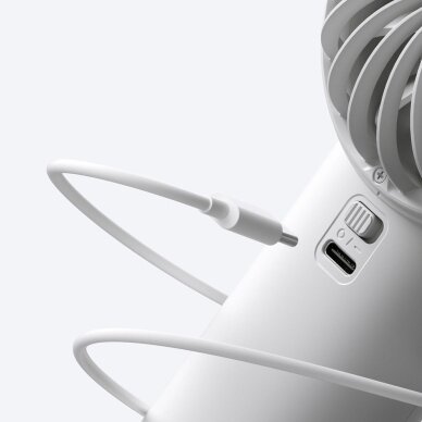 Rankinis ventiliatorius Jisulife Life4 5000mAh nešiojamas USB – pilkas 7