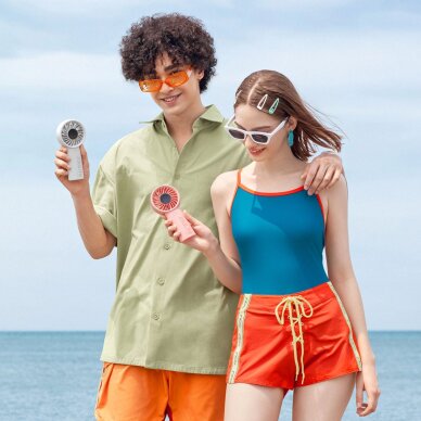 Rankinis ventiliatorius Jisulife Life4 5000mAh nešiojamas USB – pilkas 8