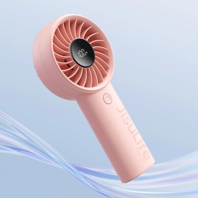 Rankinis ventiliatorius Jisulife Life4 5000mAh nešiojamas USB – rožinis 3