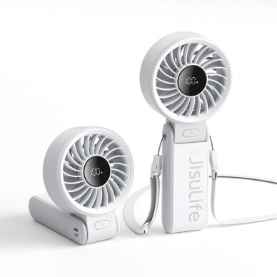 Rankinis ventiliatorius Jisulife Life7 3600mAh nešiojamas USB – pilkas 1