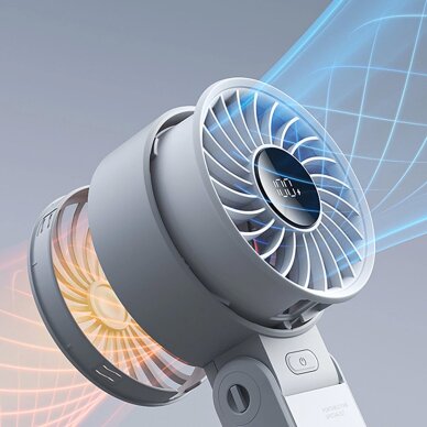 Rankinis ventiliatorius Jisulife Life7 3600mAh nešiojamas USB – pilkas 7 Rankinis ventiliatorius Jisulife Life7 3600mAh nešiojamas USB – pilkas 7