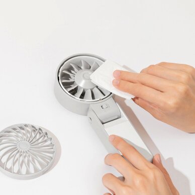 Rankinis ventiliatorius Jisulife Life7 5000mAh nešiojamas USB – pilkas 12 Rankinis ventiliatorius Jisulife Life7 5000mAh nešiojamas USB – pilkas 12