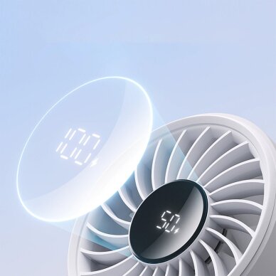 Rankinis ventiliatorius Jisulife Life7 5000mAh nešiojamas USB – pilkas 14 Rankinis ventiliatorius Jisulife Life7 5000mAh nešiojamas USB – pilkas 14