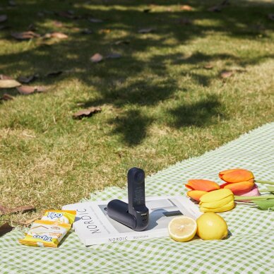 Rankinis ventiliatorius Jisulife Life8 Mini nešiojamas USB su Power Bank ir žibintuvėliu – mėlynas 4 Rankinis ventiliatorius Jisulife Life8 Mini nešiojamas USB su Power Bank ir žibintuvėliu – mėlynas 4