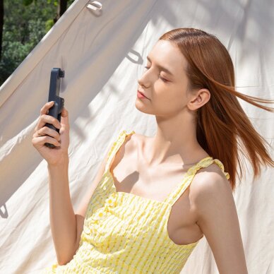 Rankinis ventiliatorius Jisulife Life8 Mini nešiojamas USB su Power Bank ir žibintuvėliu – mėlynas 7