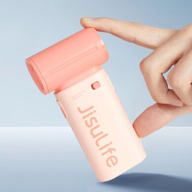 Rankinis ventiliatorius Jisulife Life9 3600mAh nešiojamas USB – rožinis 2