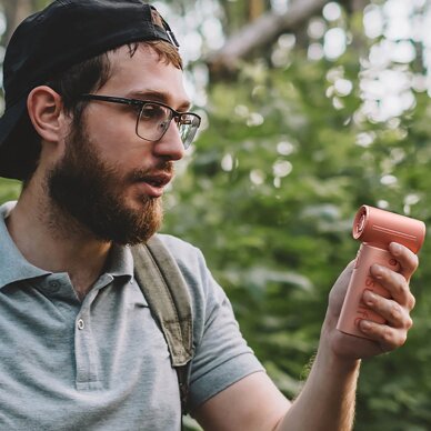 Rankinis ventiliatorius Jisulife Life9 5000mAh nešiojamas USB – rožinis 10