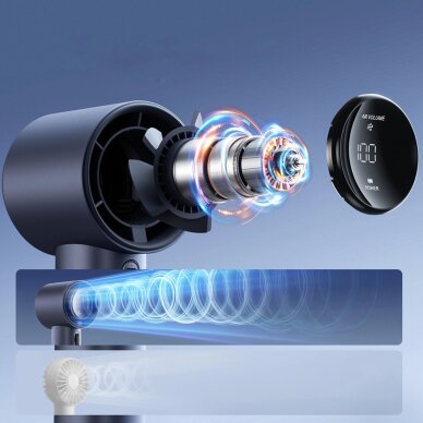 Rankinis ventiliatorius Jisulife Pro1 FA53 (ABS) nešiojamas USB – mėlynas 5 Rankinis ventiliatorius Jisulife Pro1 FA53 (ABS) nešiojamas USB – mėlynas 5