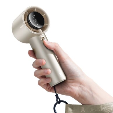 Rankinis ventiliatorius Jisulife Pro1 S FA53PRO nešiojamas USB – šviesiai rudas 3 Rankinis ventiliatorius Jisulife Pro1 S FA53PRO nešiojamas USB – šviesiai rudas 3