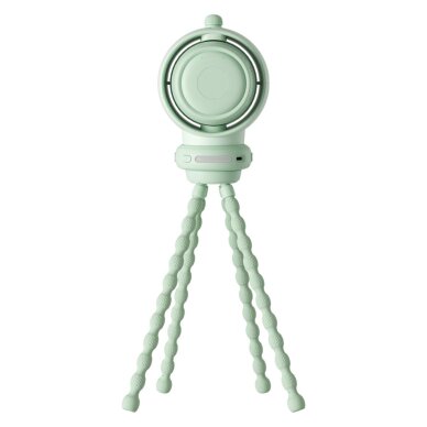 Ventiliatorius Jisulife Life2S 5000mAh su lankščiomis kojelėmis – stalui, vežimėliui, su filtru – žalias 1