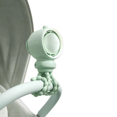 Ventiliatorius Jisulife Life2S 5000mAh su lankščiomis kojelėmis – stalui, vežimėliui, su filtru – žalias 6 Ventiliatorius Jisulife Life2S 5000mAh su lankščiomis kojelėmis – stalui, vežimėliui, su filtru – žalias 6