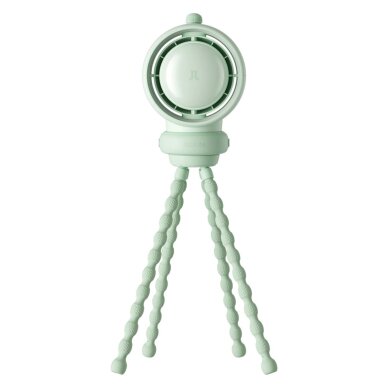 Ventiliatorius Jisulife Life2S 5000mAh su lankščiomis kojelėmis – stalui, vežimėliui, su filtru – žalias Ventiliatorius Jisulife Life2S 5000mAh su lankščiomis kojelėmis – stalui, vežimėliui, su filtru – žalias