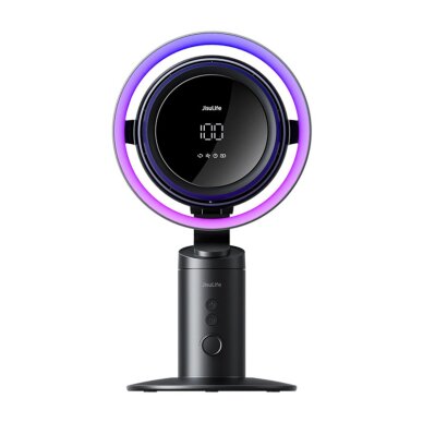 Stalinis ventiliatorius Jisulife Pro3 10000mAh Turbo su filtru – tamsiai pilkas 1