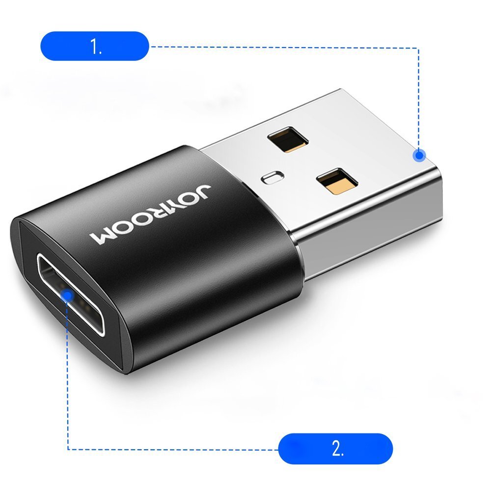 Adapteris Joyroom iš USB Type C (Female) į USB (Male) Juodas (S-H152 Black) 7