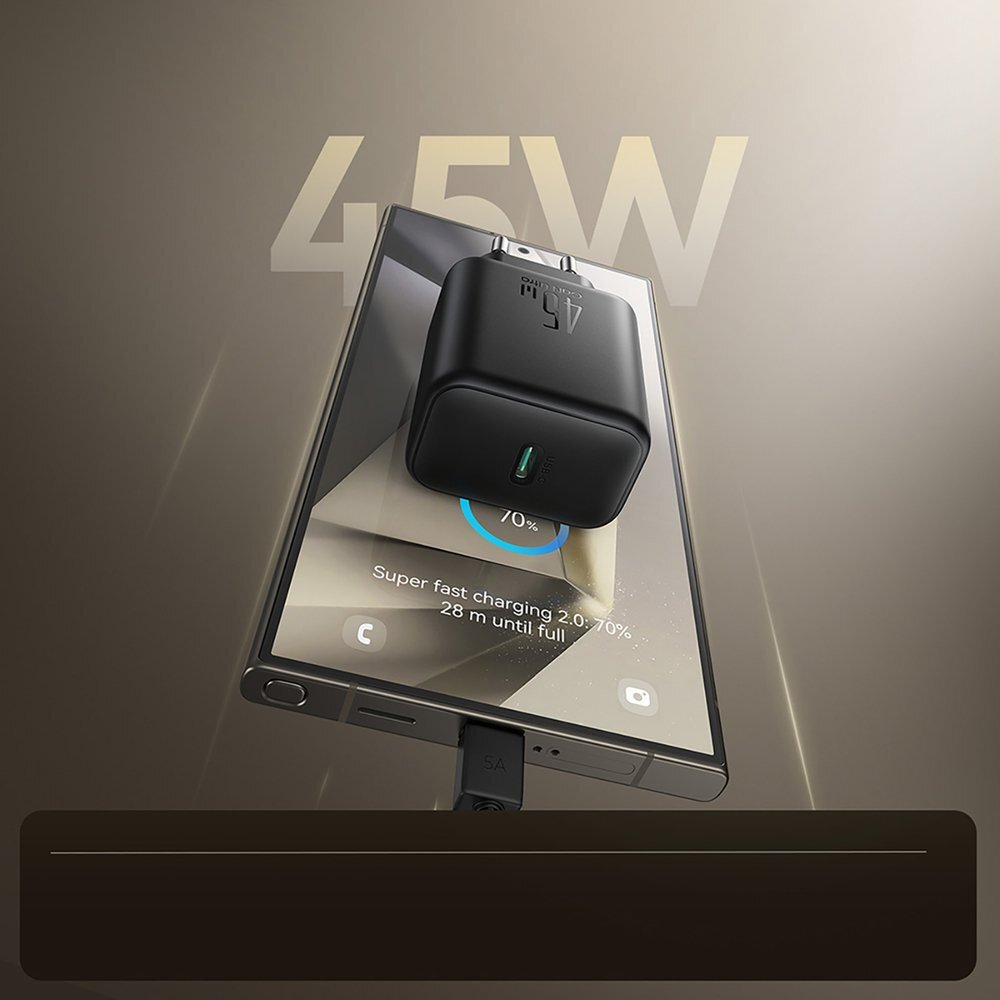 Sieninis įkroviklis Joyroom JR-TCG13 45W GaN skirtas Samsung Ultra – juodas 7 Sieninis įkroviklis Joyroom JR-TCG13 45W GaN skirtas Samsung Ultra – juodas 7