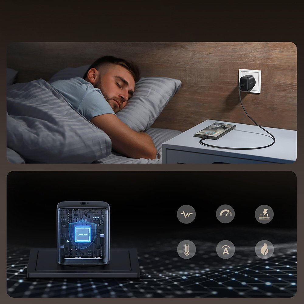 Sieninis įkroviklis Joyroom JR-TCG13 45W GaN skirtas Samsung Ultra – juodas 11 Sieninis įkroviklis Joyroom JR-TCG13 45W GaN skirtas Samsung Ultra – juodas 11