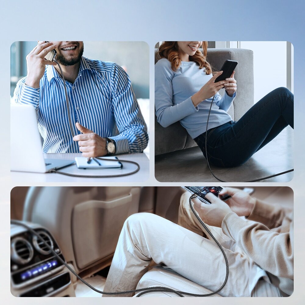 Joyroom Light-Speed Series SA25-AC6 USB-A / USB-C Fast Transfer Cable 100W 1.2m - Black 7 Joyroom Light-Speed Series SA25-AC6 USB-A / USB-C Fast Transfer Cable 100W 1.2m - Black 7