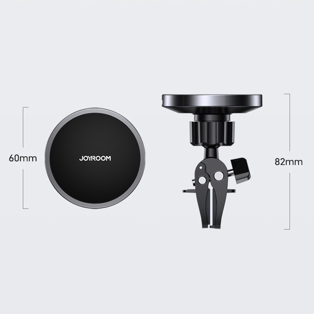 Joyroom magnetinis Qi bevielis automobilinis įkroviklis - telefono laikiklis (suderinama su MagSafe) juodas (JR-ZS240) 1 Joyroom magnetinis Qi bevielis automobilinis įkroviklis - telefono laikiklis (suderinama su MagSafe) juodas (JR-ZS240) 1