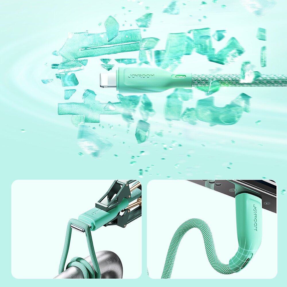 Joyroom Multi-Color Series SA34-CC3 USB-C / USB-C Cable 60W Fast Transfer 1m - Green 13 Joyroom Multi-Color Series SA34-CC3 USB-C / USB-C Cable 60W Fast Transfer 1m - Green 13