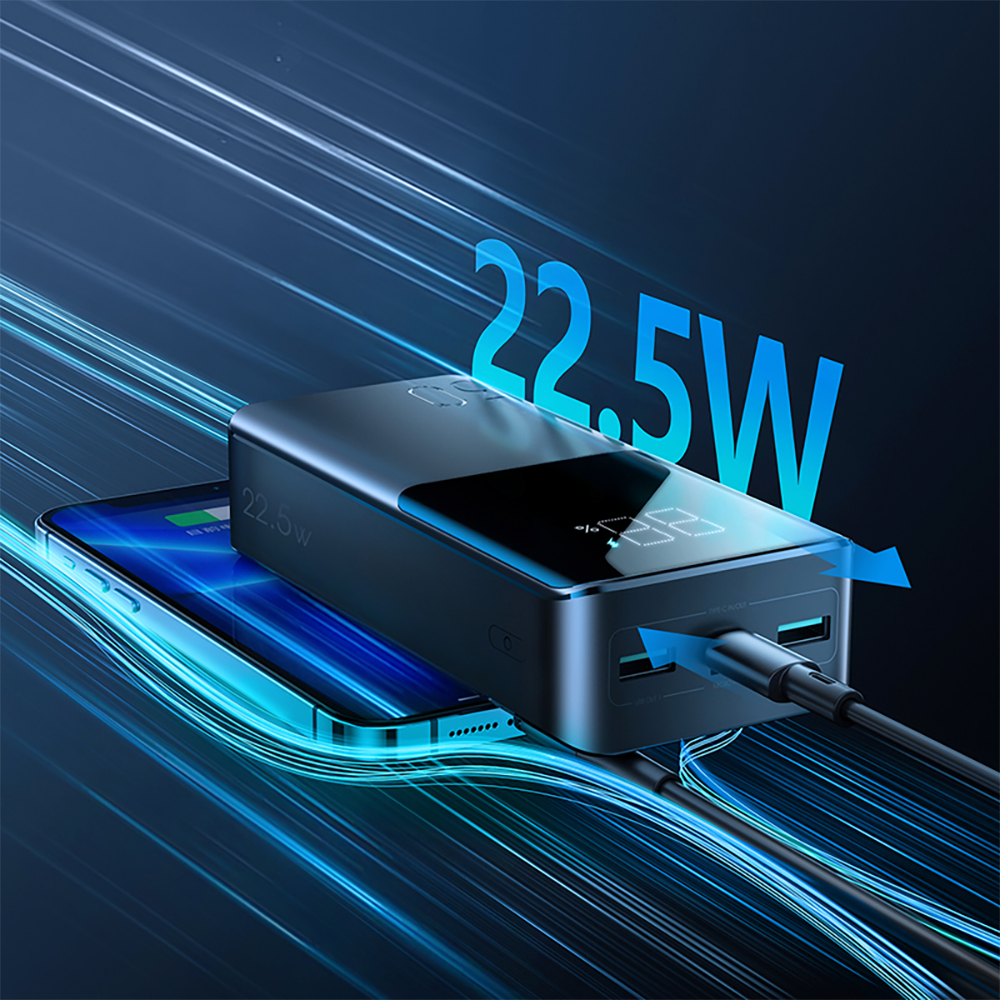 Joyroom power bank 22.5W 30000mAh PD QC3.0 AFC Juodas (JR-QP193) 5 Joyroom power bank 22.5W 30000mAh PD QC3.0 AFC Juodas (JR-QP193) 5