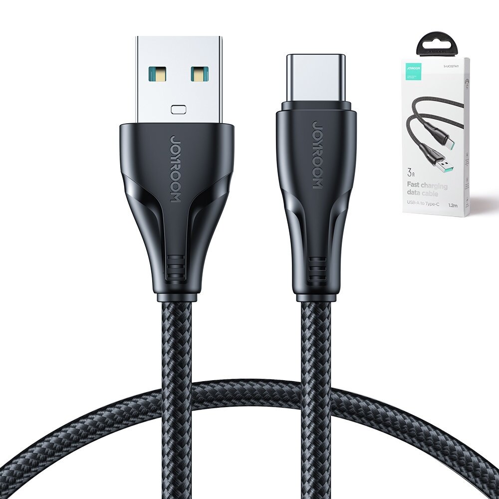 Joyroom USB - USB C 3A cable Surpass Series for fast charging and data transfer 1.2 m Juodas (S-UC027A11) 7 Joyroom USB - USB C 3A cable Surpass Series for fast charging and data transfer 1.2 m Juodas (S-UC027A11) 7